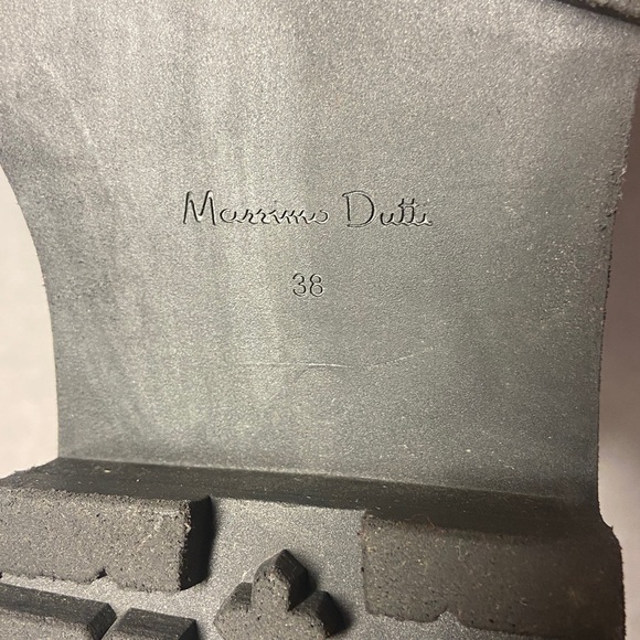 Massimo Dutti black leather combat boots. Size: EU 38 / US 7.5–8 - Picture 4 of 9